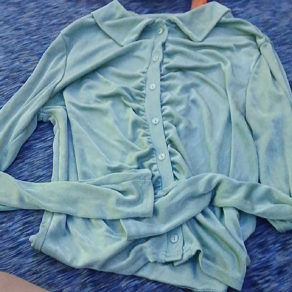 J for Justify Teal Button-Up Shirt